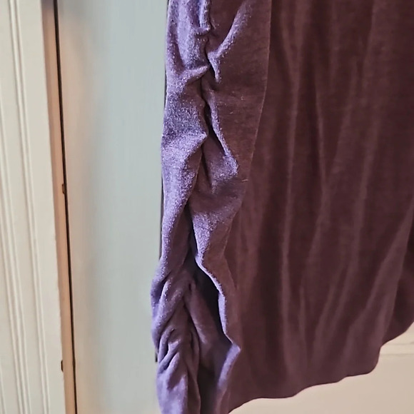 Purple Long Sleeve Maternity Top Side Ruching XXL - Picture 3 of 8
